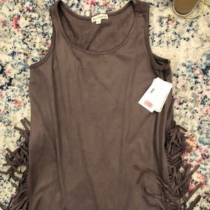 Suede tank top